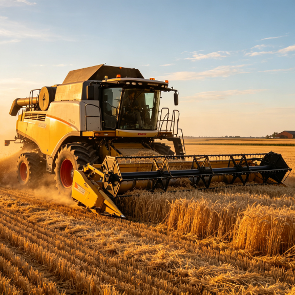 How Many Acres Can Modern Combine Harvester Harvest in a Single Day?
